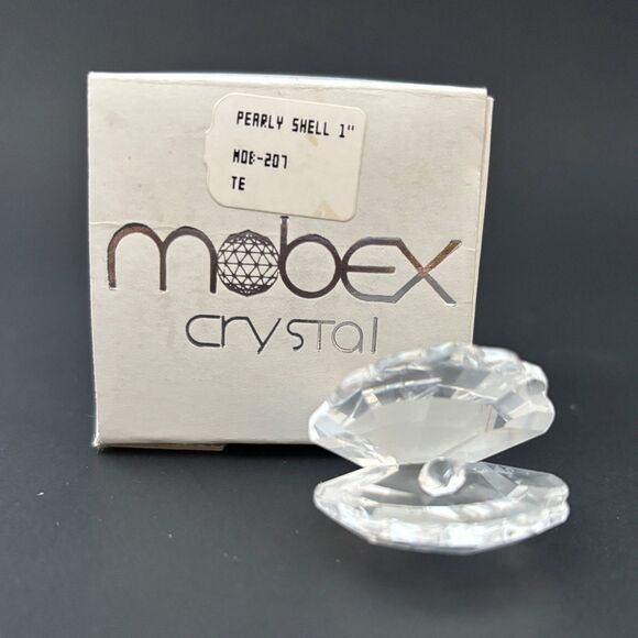 Mobex Other - Mobex Crystal Miniature Clam Shell Oyster Figurine Vintage